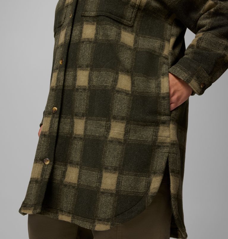 Wildest Venture Long Fleece Coat | 366 | 3X, Color: Greenscape Blurred Ombre, image 7
