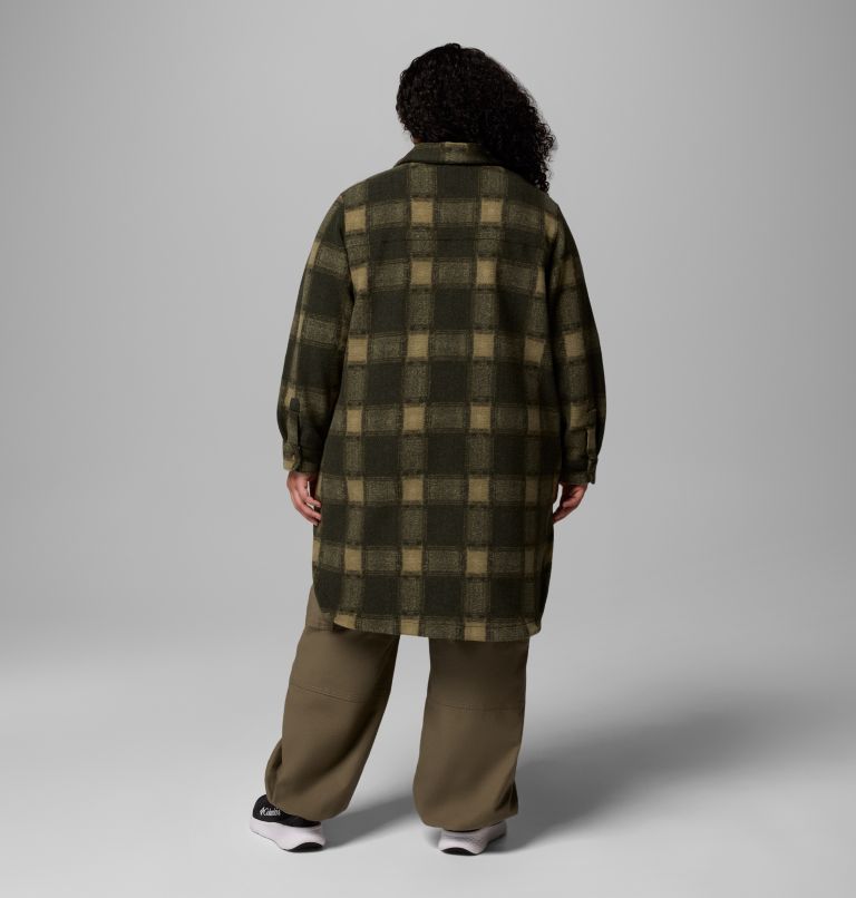 Wildest Venture Long Fleece Coat | 366 | 3X, Color: Greenscape Blurred Ombre, image 3
