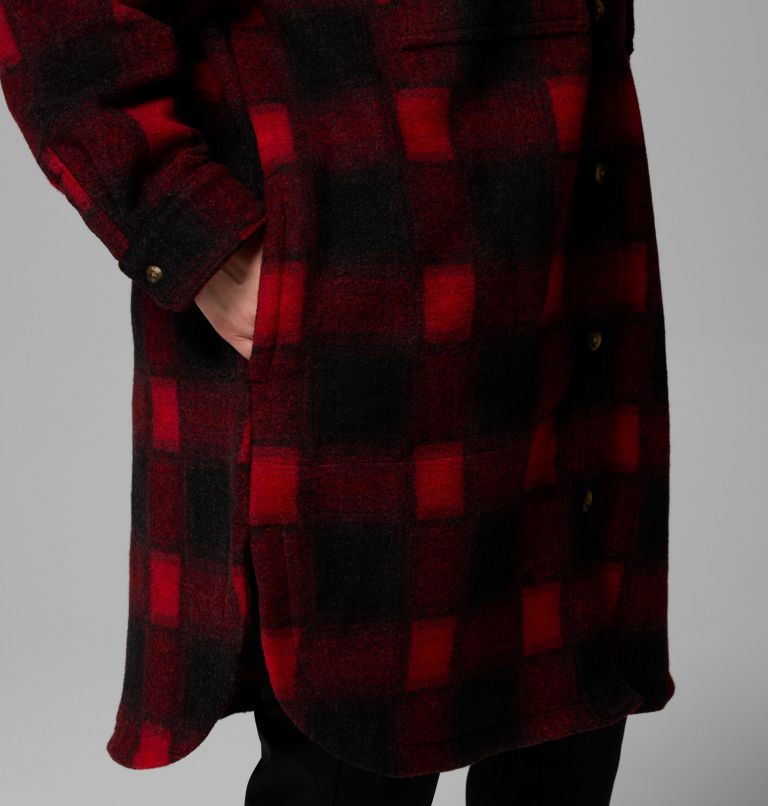 Wildest Venture Long Fleece Coat | 613 | 2X, Color: Mountain Red Blurred Ombre, image 7