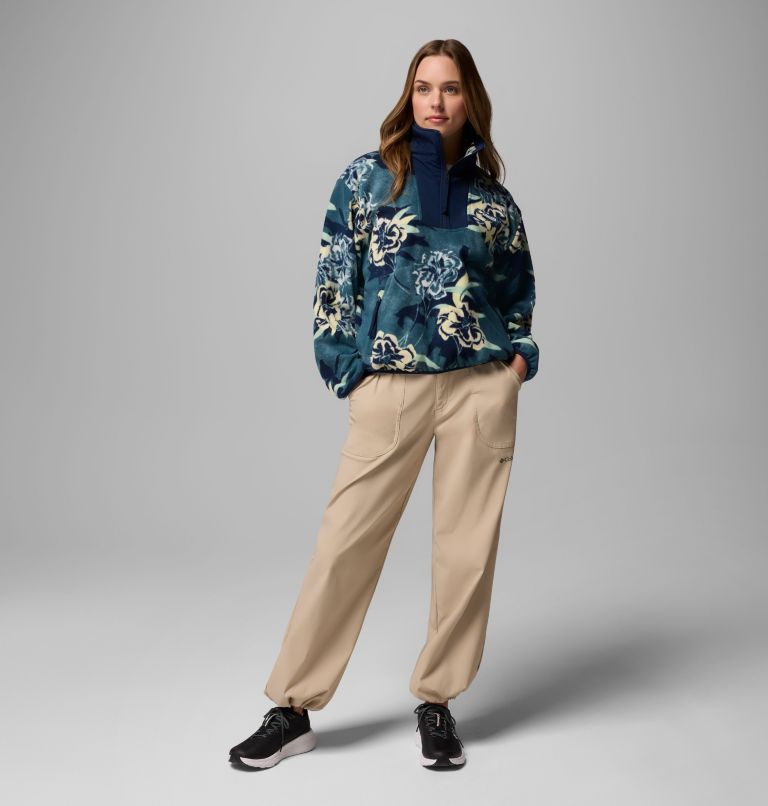 Women's Sequoia Grove Printed Half Zip Jacket, Color: Everblue Blossoming, image 2