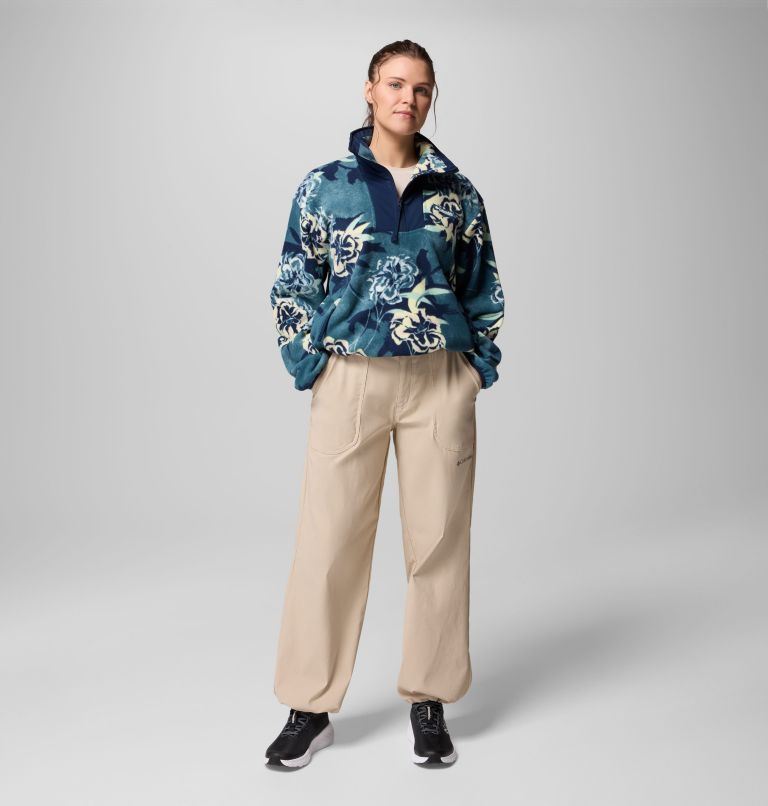Women's Sequoia Grove Printed Half Zip Jacket, Color: Everblue Blossoming, image 7