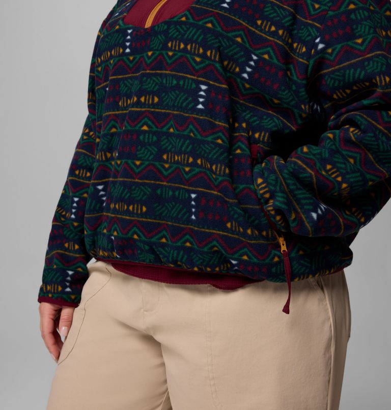 Sequoia Grove Printed Half Zip | 464 | 3X, Color: Collegiate Navy Horizons, image 6