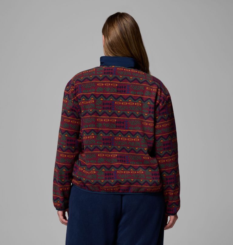Women's Sequoia Grove Printed Half Zip Jacket - Plus Size, Color: Rich Wine Horizons, image 3
