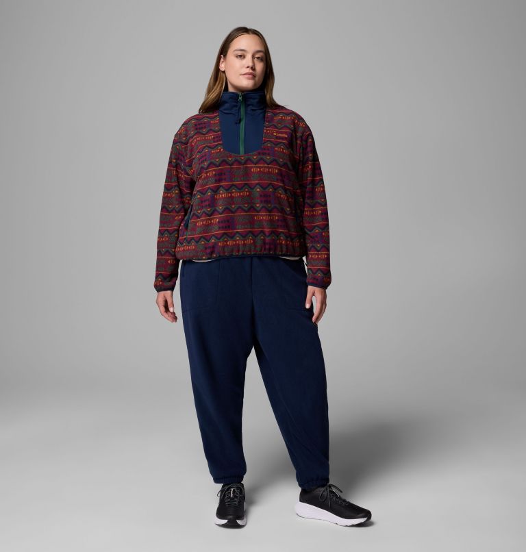 Women's Sequoia Grove Printed Half Zip Jacket - Plus Size, Color: Rich Wine Horizons, image 2