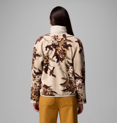 Pile stampato con cerniera a metà lunghezza Sequoia Grove da donna, Color: Dark Stone Blossoming, image 11