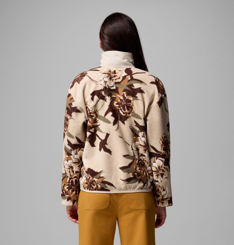 Women's Sequoia Grove Printed Half Zip Fleece, Color: Dark Stone Blossoming, image 3