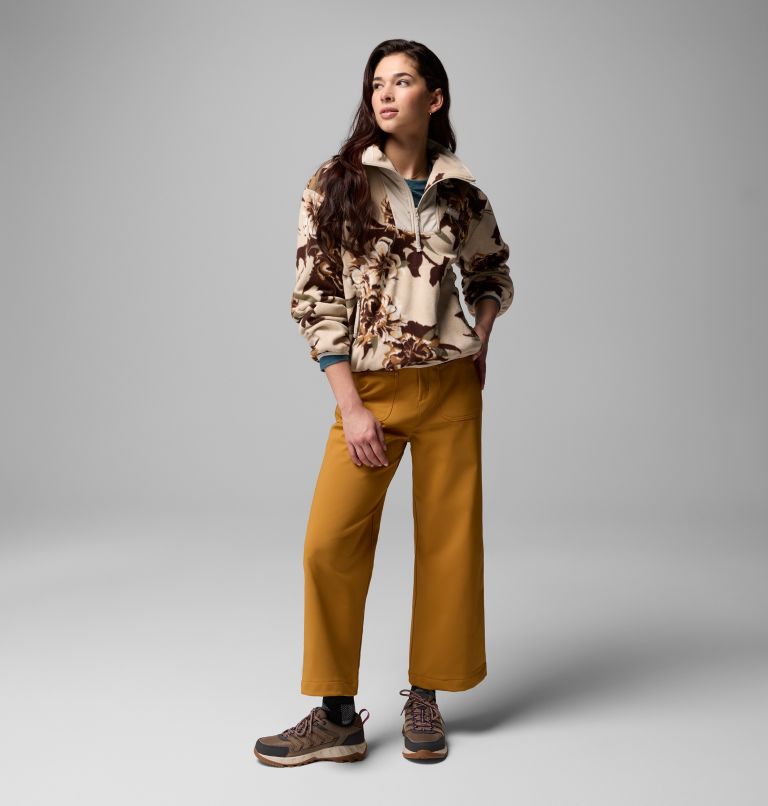 Women's Sequoia Grove Printed Half Zip Fleece, Color: Dark Stone Blossoming, image 2