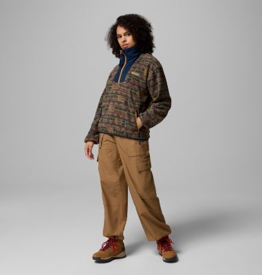 Women's Sequoia Grove Printed Half Zip Fleece, Color: Stone Green Horizons, image 4