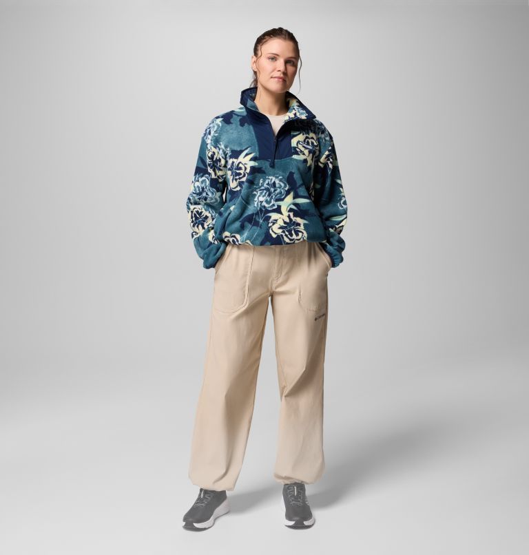 Women's Sequoia Grove Printed Half Zip Fleece, Color: Everblue Blossoming, image 7