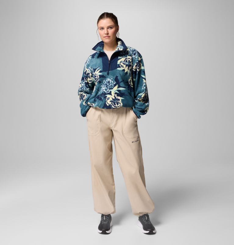 Women's Sequoia Grove Printed Half Zip Fleece, Color: Everblue Blossoming, image 8