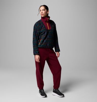 Women's Sequoia Grove Printed Half Zip Fleece, Color: Collegiate Navy Horizons, image 10