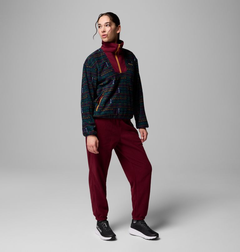 Women's Sequoia Grove Printed Half Zip Fleece, Color: Collegiate Navy Horizons, image 2