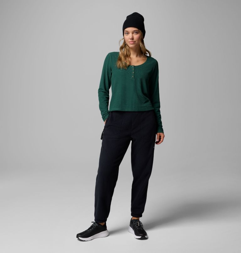 Women's Sequoia Grove Fleece Pants, Color: Black, image 2
