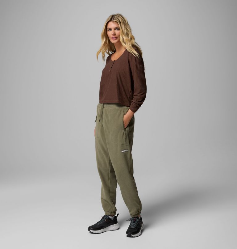 Women's Sequoia Grove Fleece Pants, Color: Stone Green, image 2