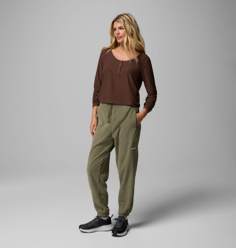 Women's Sequoia Grove Fleece Pants, Color: Stone Green, image 8