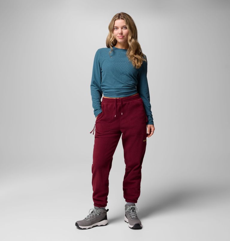 Women's Sequoia Grove Fleece Pants, Color: Rich Wine, image 2