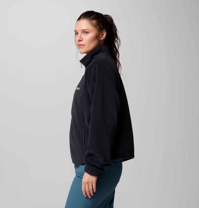 Women's Benton Springs Relaxed Full Zip Fleece Jacket, Color: Black, image 4