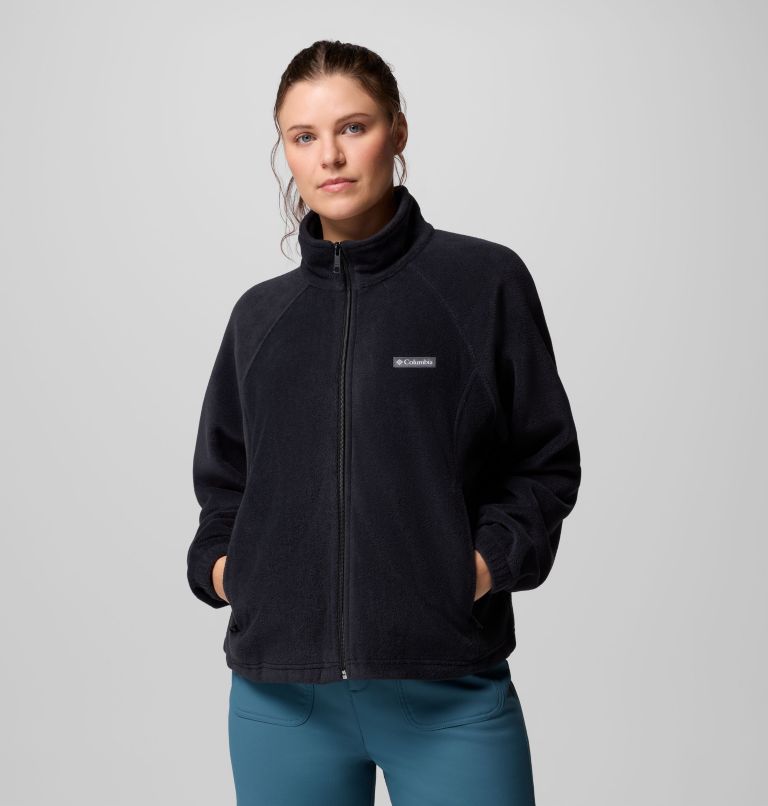 Women's Benton Springs Relaxed Full Zip Fleece Jacket, Color: Black, image 1