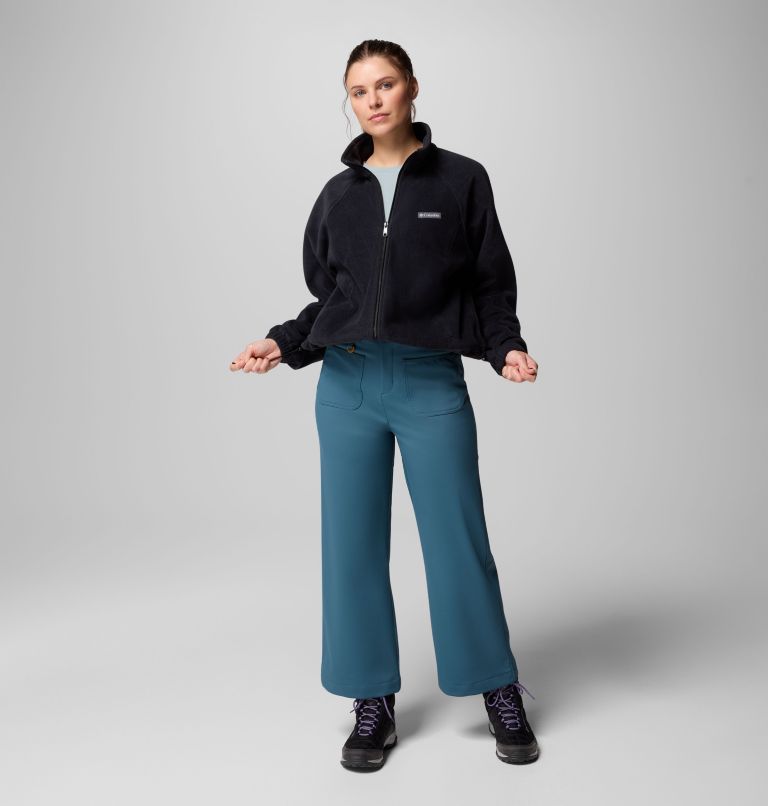 Women's Benton Springs Relaxed Full Zip Fleece Jacket, Color: Black, image 2