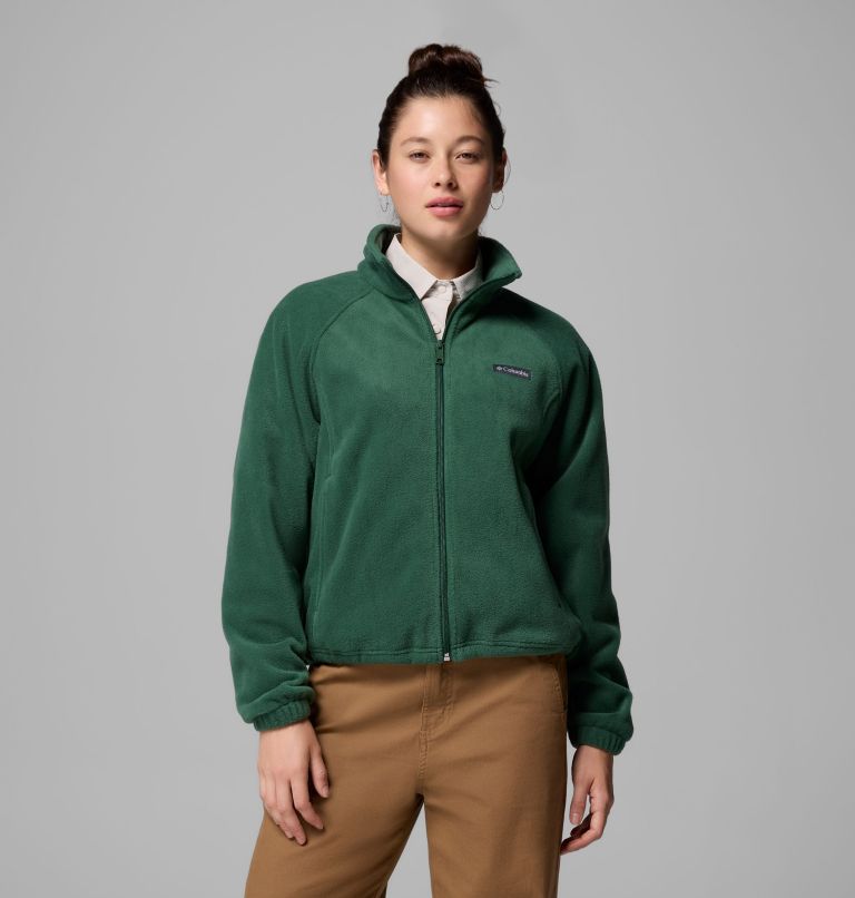 Women's Benton Springs Relaxed Full Zip Fleece Jacket, Color: Rain Forest, image 1