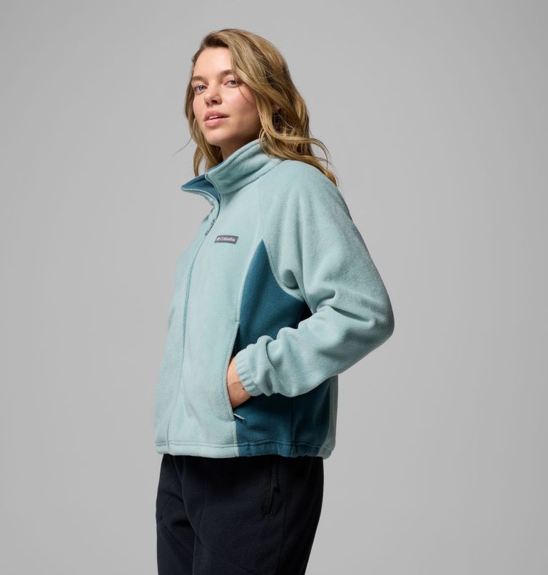 Women's Benton Springs Relaxed Full Zip Fleece Jacket, Color: Crushed Blue, image 4