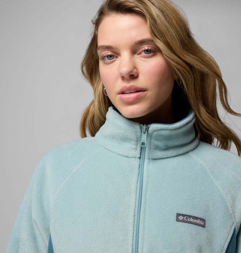 Women's Benton Springs Relaxed Full Zip Fleece Jacket, Color: Crushed Blue, image 5
