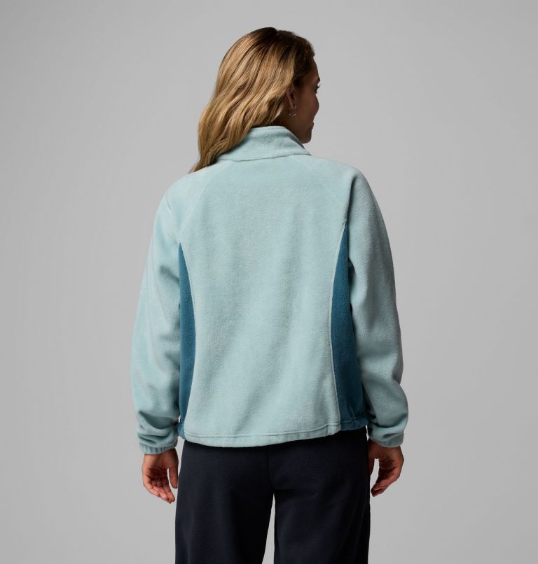 Women's Benton Springs Relaxed Full Zip Fleece Jacket, Color: Crushed Blue, image 3