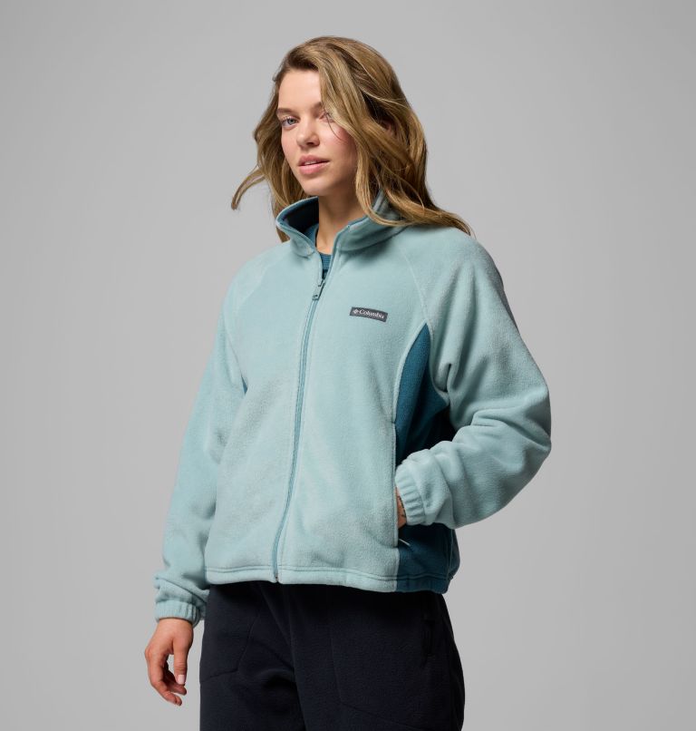 Women's Benton Springs Relaxed Full Zip Fleece Jacket, Color: Crushed Blue, image 1