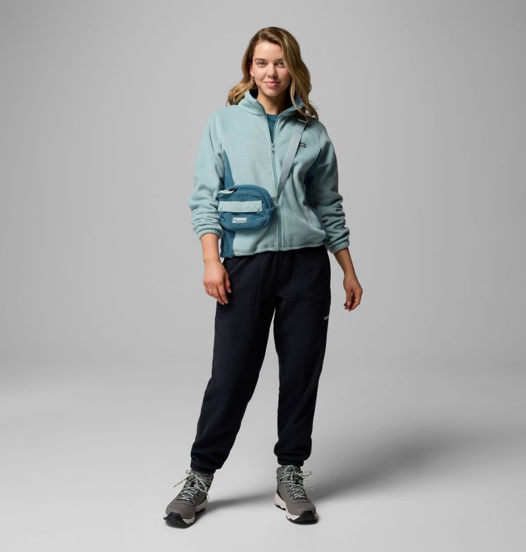 Women's Benton Springs Relaxed Full Zip Fleece Jacket, Color: Crushed Blue, image 2