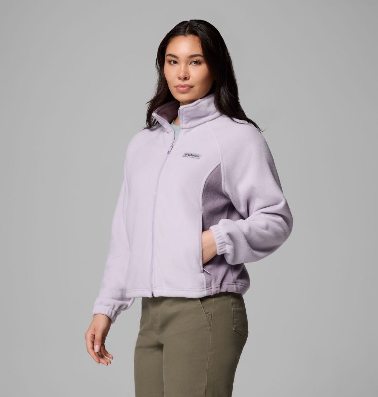 Women's Benton Springs Relaxed Full Zip Fleece Jacket, Color: Lavender Pearl, image 4