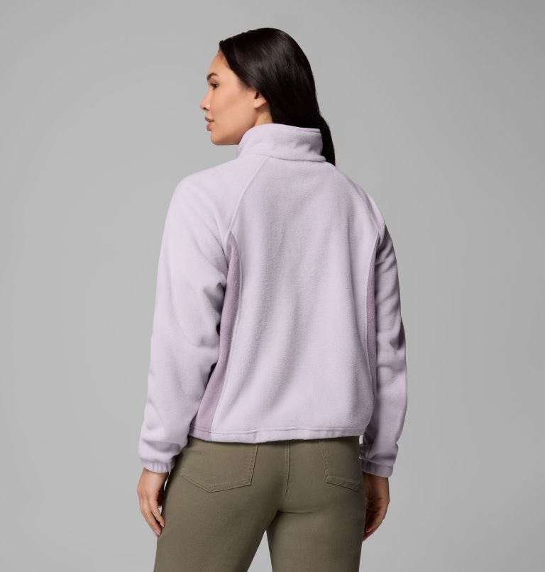 Women's Benton Springs Relaxed Full Zip Fleece Jacket, Color: Lavender Pearl, image 3