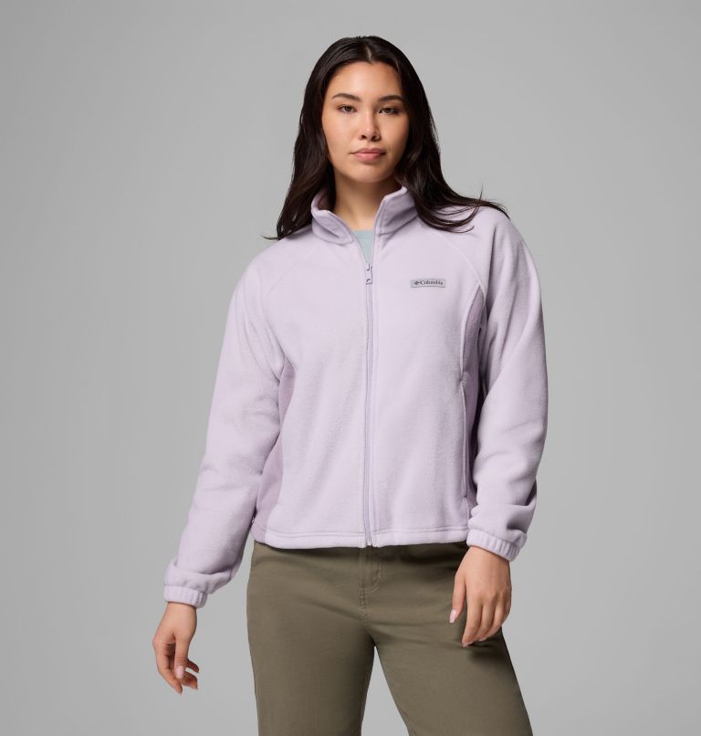 Women's Benton Springs Relaxed Full Zip Fleece Jacket, Color: Lavender Pearl, image 1