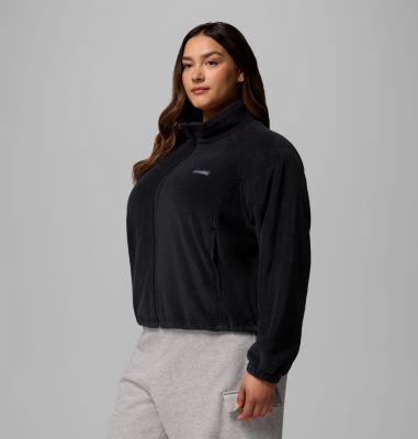 Women's Benton Springs Relaxed Full Zip Fleece Jacket - Plus Size, Color: Black, image 24