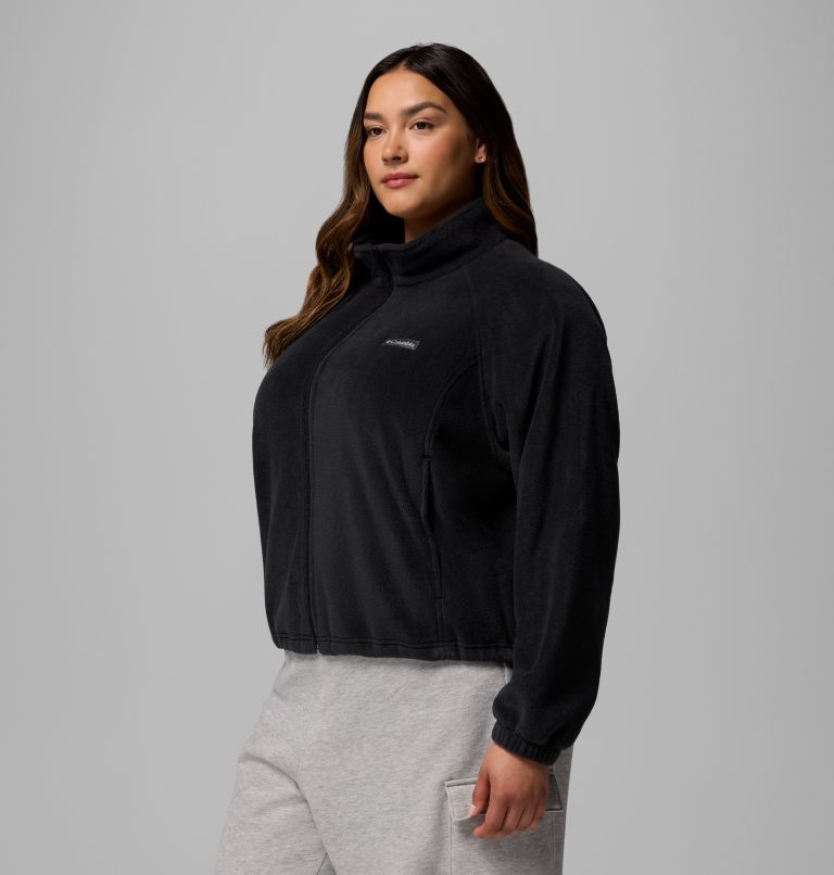 Women's Benton Springs Relaxed Full Zip Fleece Jacket - Plus Size, Color: Black, image 4