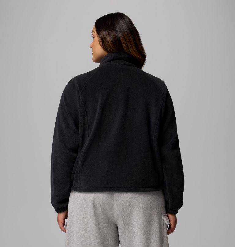 Women's Benton Springs Relaxed Full Zip Fleece Jacket - Plus Size, Color: Black, image 3