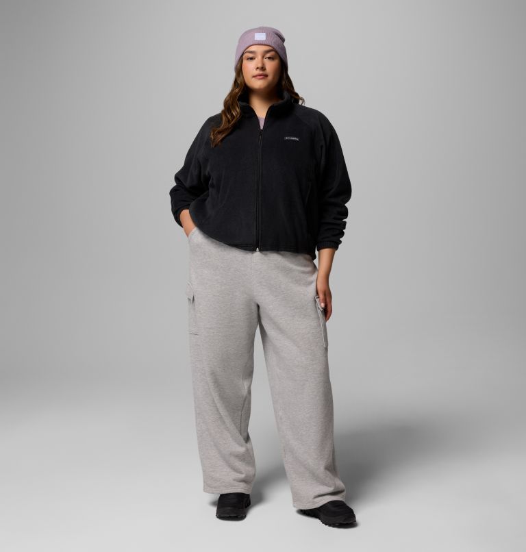 Women's Benton Springs Relaxed Full Zip Fleece Jacket - Plus Size, Color: Black, image 2