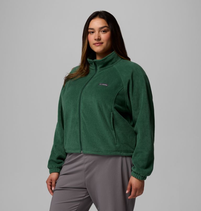Women's Benton Springs Relaxed Full Zip Fleece Jacket - Plus Size, Color: Rain Forest, image 4