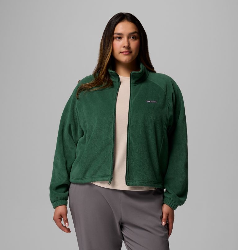 Women's Benton Springs Relaxed Full Zip Fleece Jacket - Plus Size, Color: Rain Forest, image 5