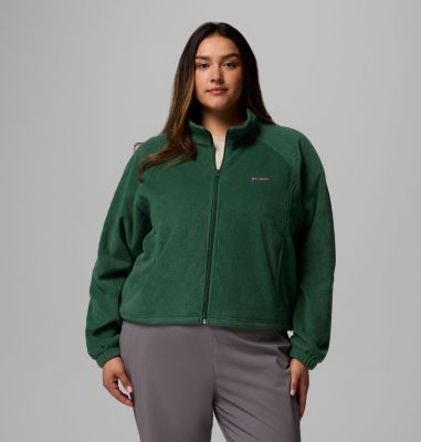 Women's Benton Springs Relaxed Full Zip Fleece Jacket - Plus Size, Color: Rain Forest, image 1