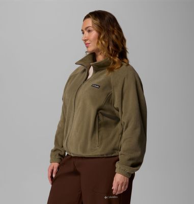 Women's Benton Springs Relaxed Full Zip Fleece Jacket - Plus Size, Color: Stone Green, image 8