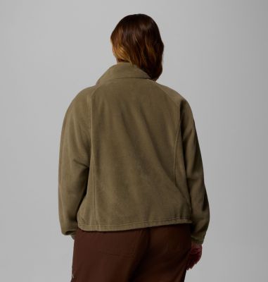 Women's Benton Springs Relaxed Full Zip Fleece Jacket - Plus Size, Color: Stone Green, image 7
