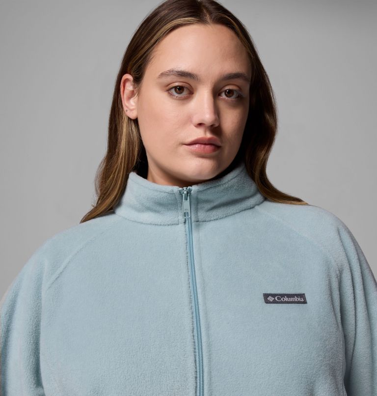 Women's Benton Springs Relaxed Full Zip Fleece Jacket - Plus Size, Color: Crushed Blue, image 6