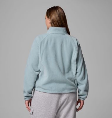 Women's Benton Springs Relaxed Full Zip Fleece Jacket - Plus Size, Color: Crushed Blue, image 11