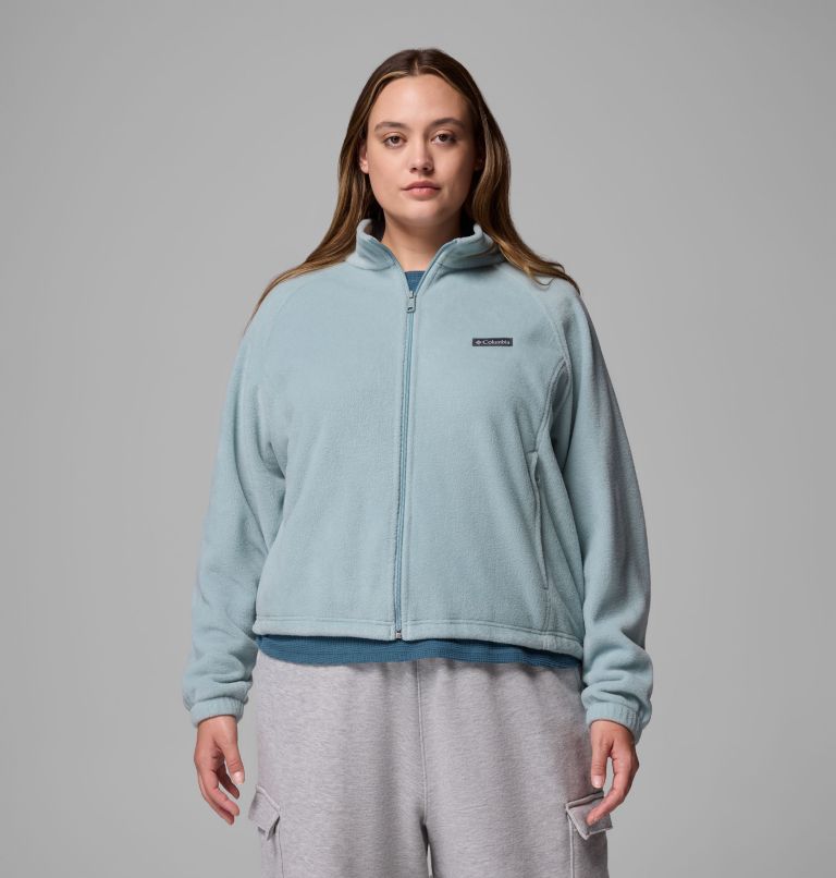 Women's Benton Springs Relaxed Full Zip Fleece Jacket - Plus Size, Color: Crushed Blue, image 1