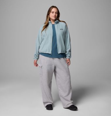 Women's Benton Springs Relaxed Full Zip Fleece Jacket - Plus Size, Color: Crushed Blue, image 10