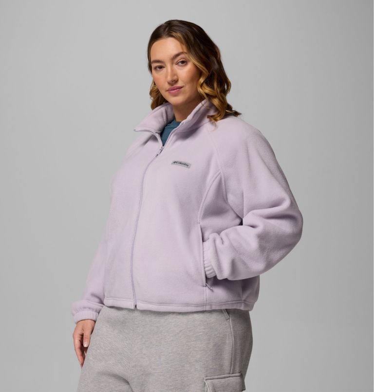 Women's Benton Springs Relaxed Full Zip Fleece Jacket - Plus Size, Color: Lavender Pearl, image 4
