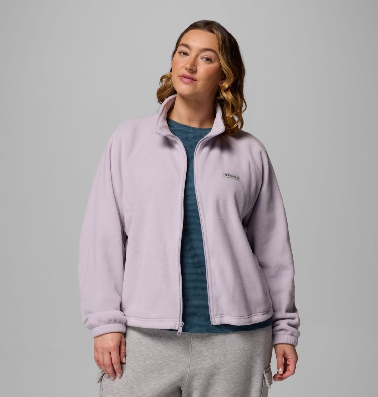Women's Benton Springs Relaxed Full Zip Fleece Jacket - Plus Size, Color: Lavender Pearl, image 5