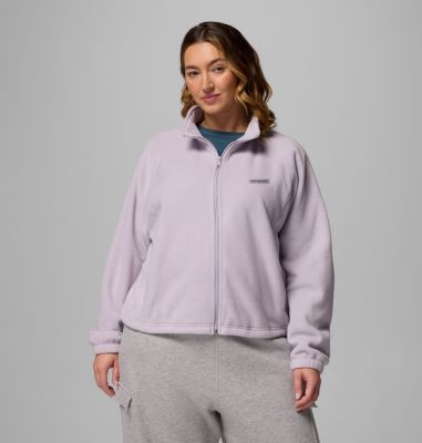 Women's Benton Springs Relaxed Full Zip Fleece Jacket - Plus Size, Color: Lavender Pearl, image 13