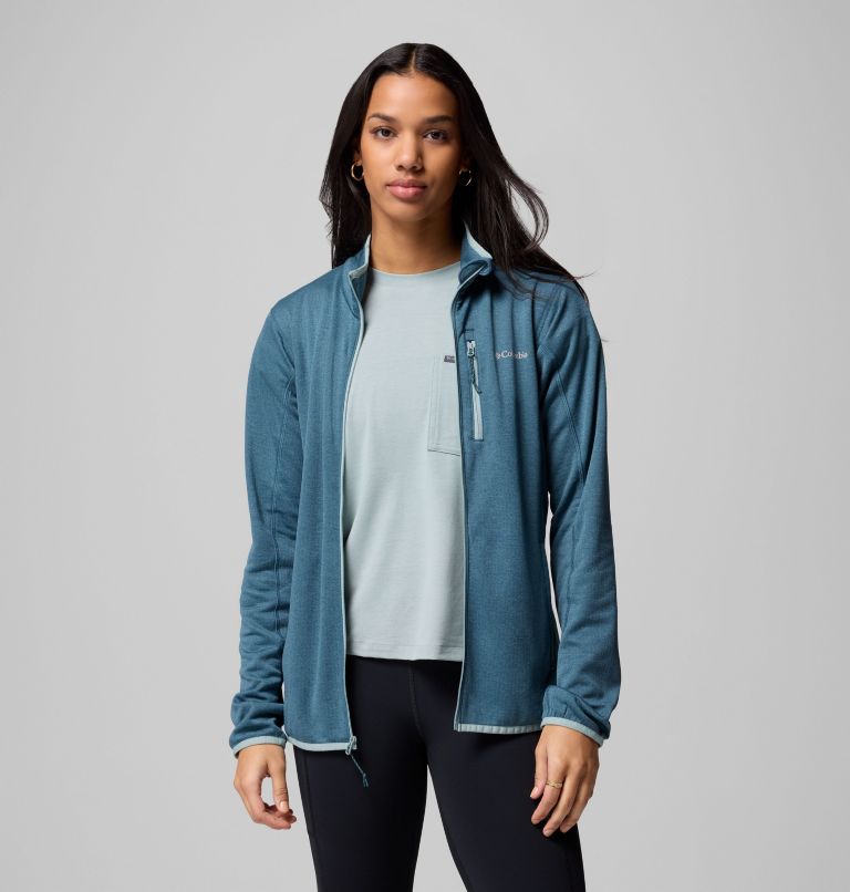 Essential Hike Grid Fleece Full Zip | 429 | M, Color: Everblue, Crushed Blue, image 5