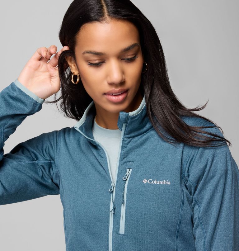 Essential Hike Grid Fleece Full Zip | 429 | M, Color: Everblue, Crushed Blue, image 7